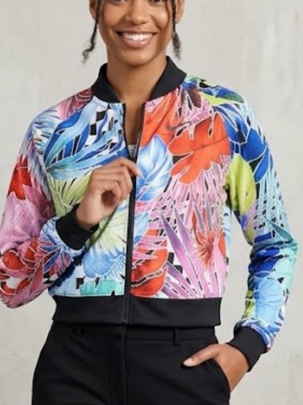 Nike Multicolor Floral Bomber Jacket - Women